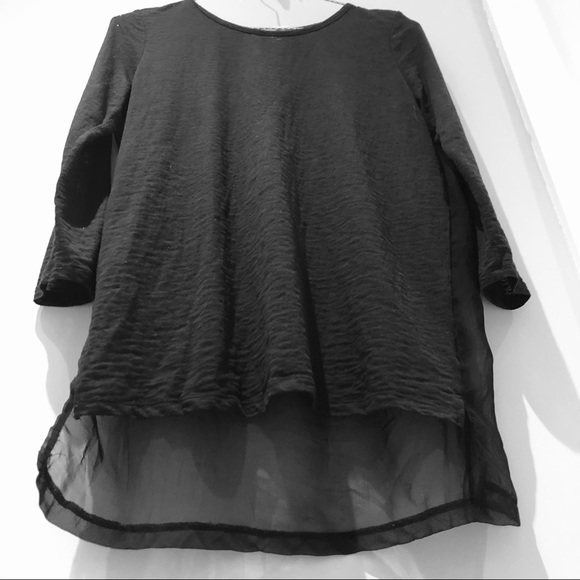 Michael Kors Heathered Black Mesh back Top - Picture 4 of 5